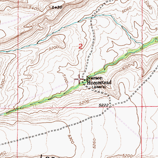 Topographic Map of Iverson Homestead, MT