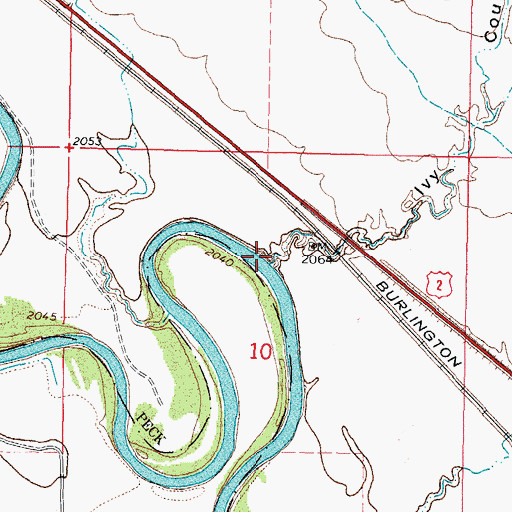 Topographic Map of Ivy Coulee, MT