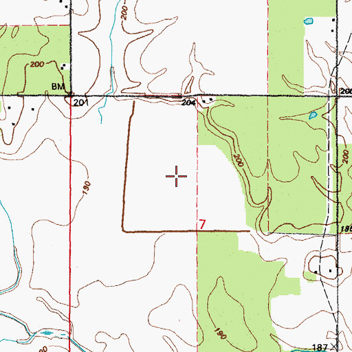 Topographic Map of Jenkins Lake, AR