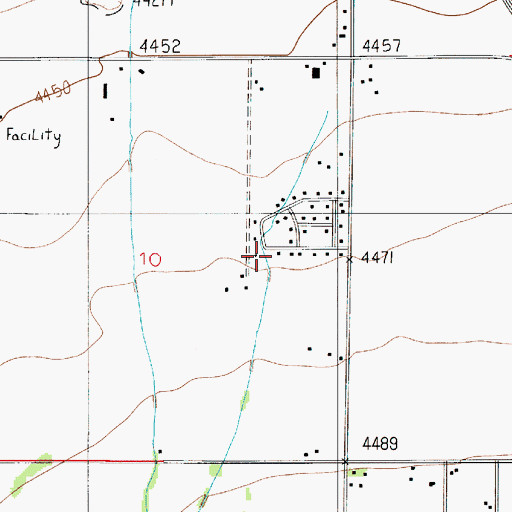 Topographic Map of J S Hoffman Ditch, MT