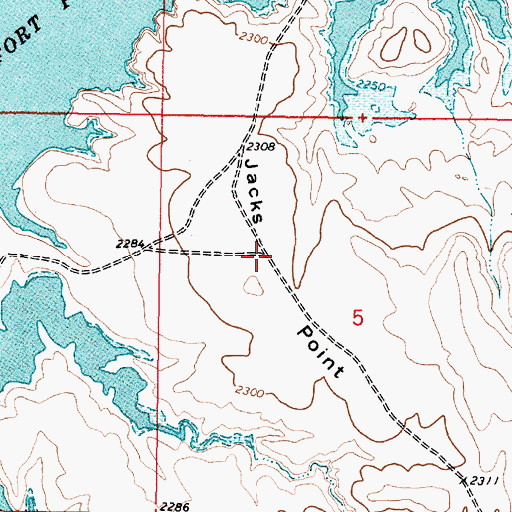 Topographic Map of Jacks Point, MT