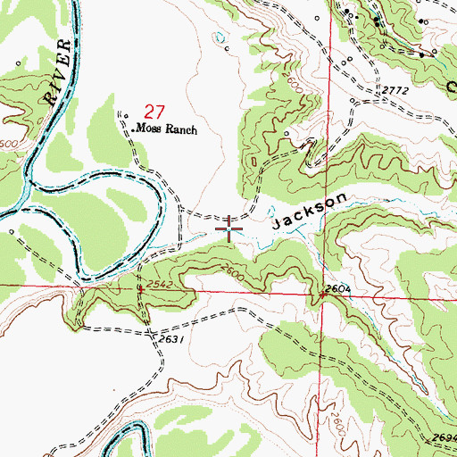 Topographic Map of Jackson Coulee, MT