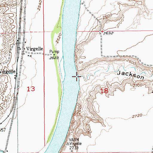 Topographic Map of Jackson Coulee, MT