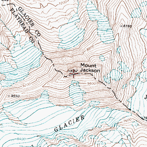 Topographic Map of Mount Jackson, MT