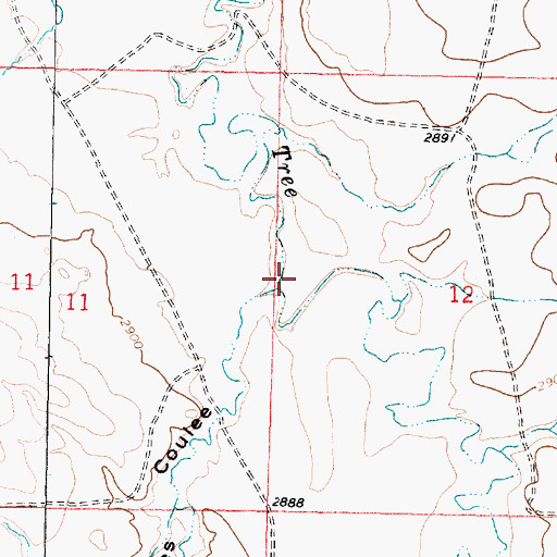 Topographic Map of Jacques Coulee, MT