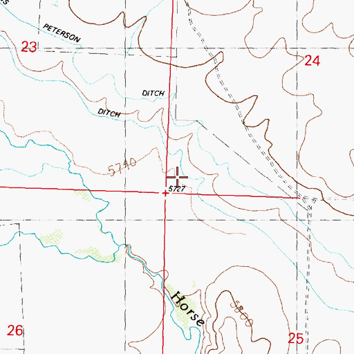 Topographic Map of Jagger Ditch, MT