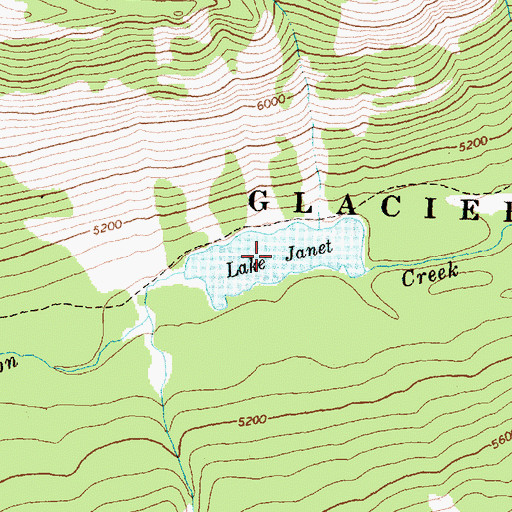 Topographic Map of Lake Janet, MT