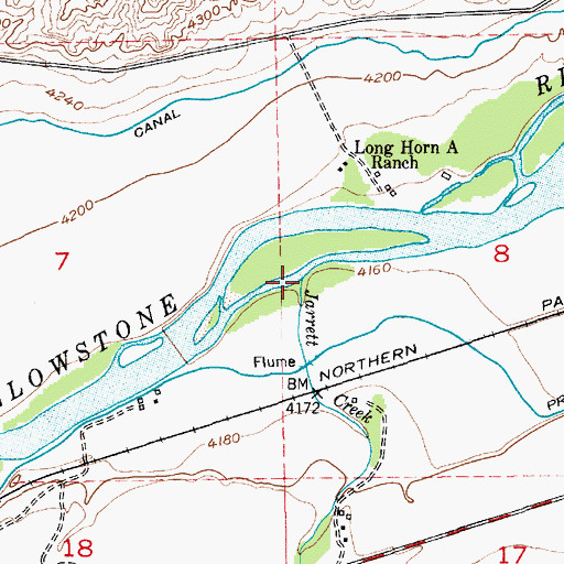 Topographic Map of Jarrett Creek, MT