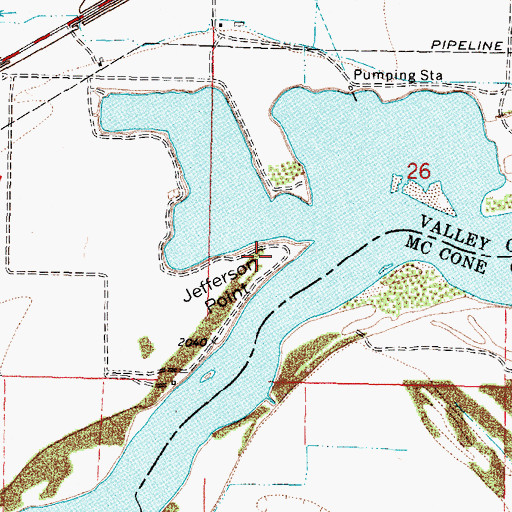 Topographic Map of Jefferson Point, MT