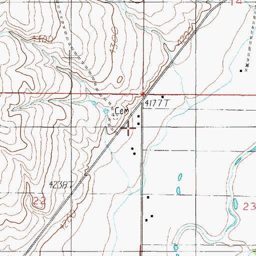 Topographic Map of Jefferson School (historical), MT