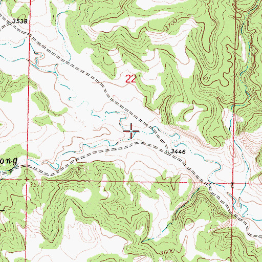 Topographic Map of Jeffrys Prong, MT