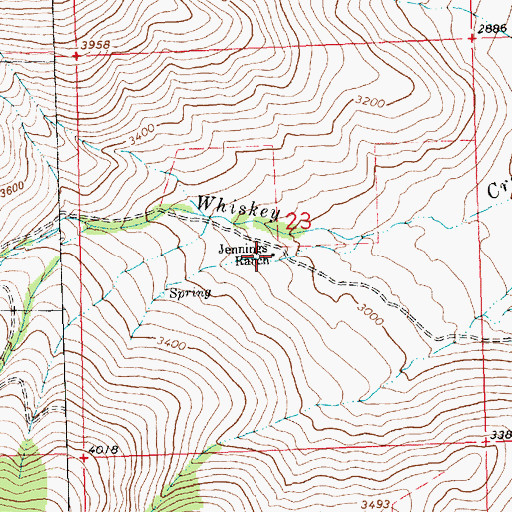 Topographic Map of Jennings Ranch, MT