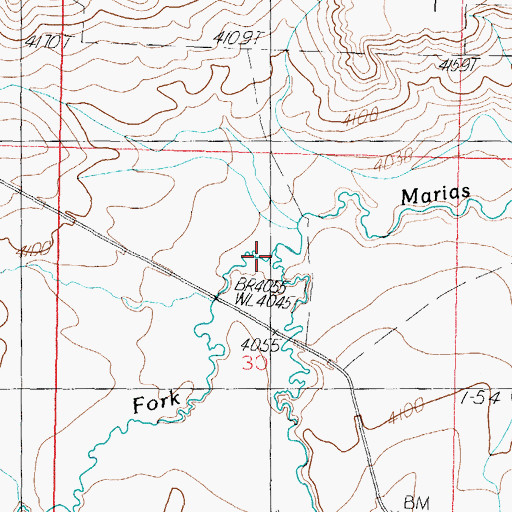 Topographic Map of Jensen Coulee, MT