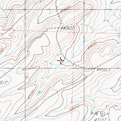 Topographic Map of Jensen Ranch, MT
