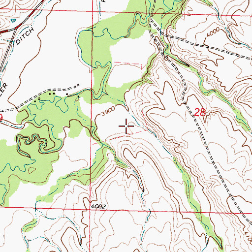 Topographic Map of Jess Coulee, MT