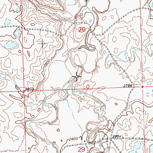 Topographic Map of Jim Brown Creek, MT
