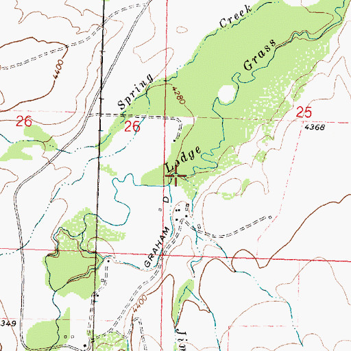 Topographic Map of Jimmy Creek, MT