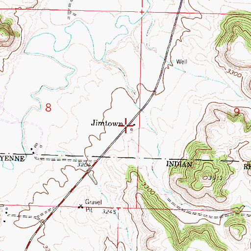 Topographic Map of Jimtown, MT