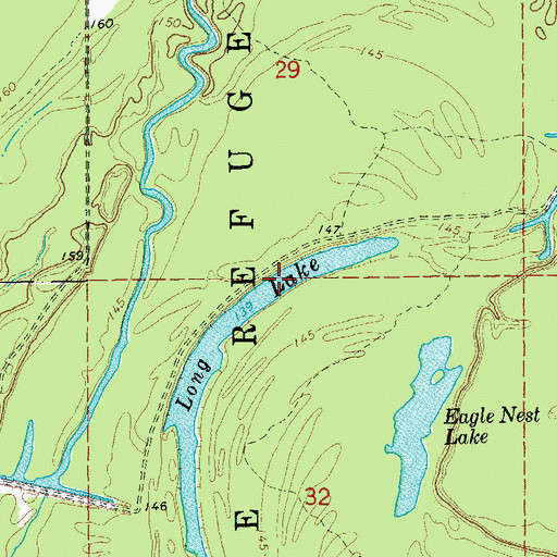 Topographic Map of Long Lake, AR