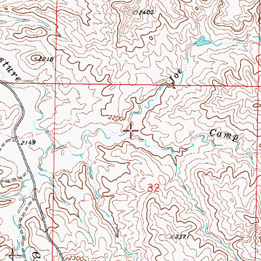 Topographic Map of Joe Creek, MT
