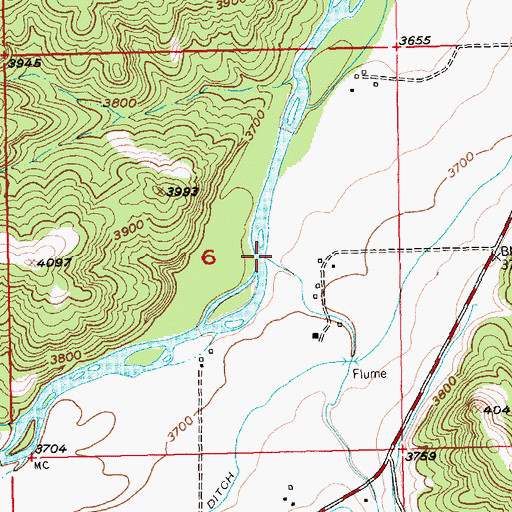 Topographic Map of Joe Hill Creek, MT