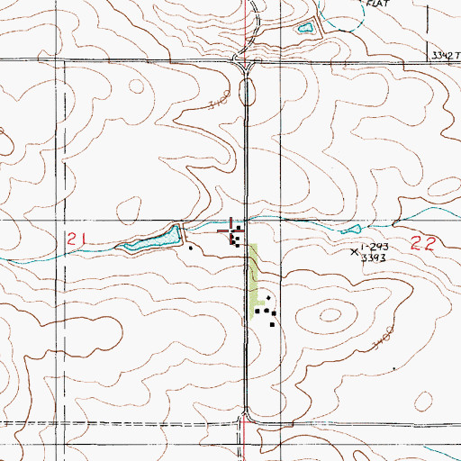 Topographic Map of Johannson Ranch, MT