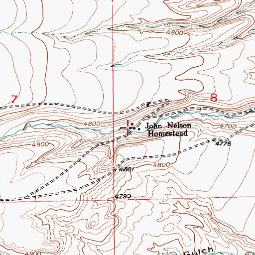 Topographic Map of John Nelson Homestead, MT