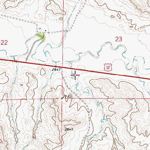 Topographic Map of Johnnies Gulch, MT
