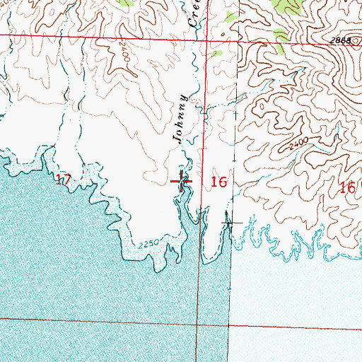Topographic Map of Johnny Creek, MT