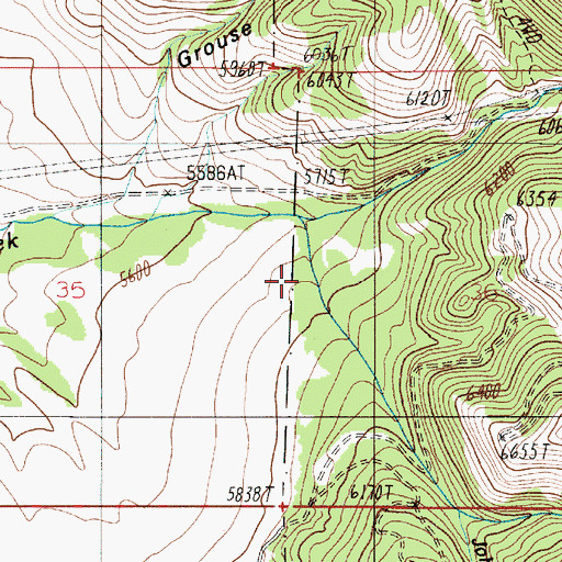 Topographic Map of Johnson Canyon, MT