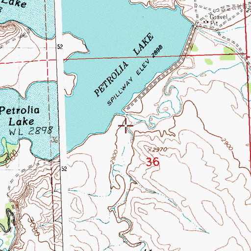Topographic Map of Johnson Coulee, MT