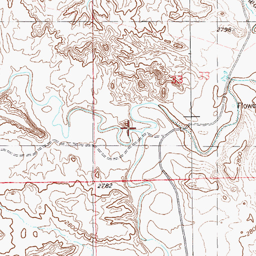 Topographic Map of Johny Creek, MT
