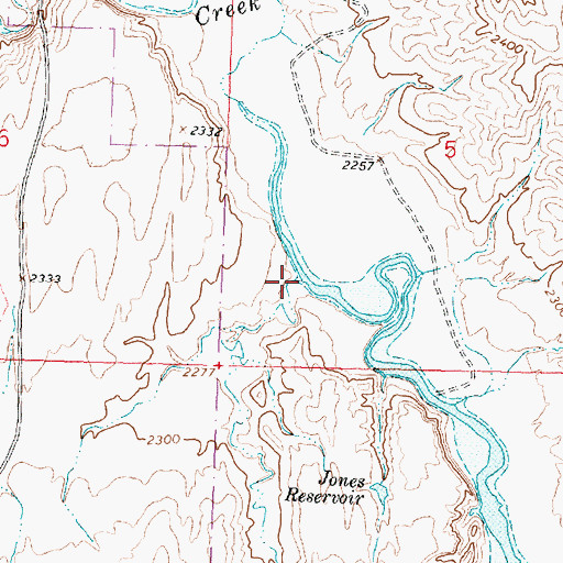 Topographic Map of Jones Coulee, MT