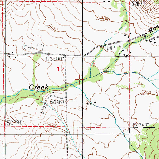 Topographic Map of Jones Creek, MT