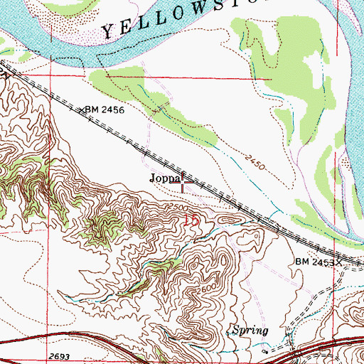 Topographic Map of Joppa (historical), MT