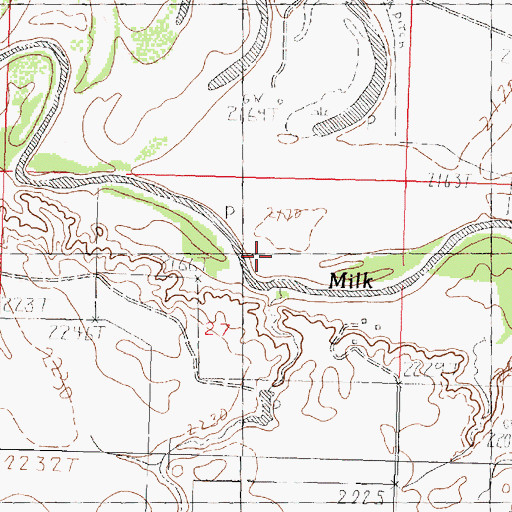 Topographic Map of Jordan Crossing, MT