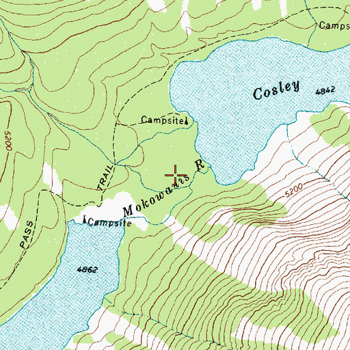 Topographic Map of Kaina Creek, MT