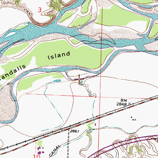 Topographic Map of Kaiser Creek, MT