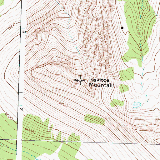 Topographic Map of Kakitos Mountain, MT