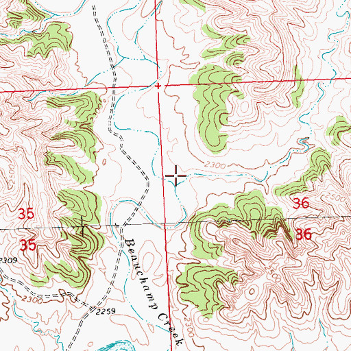 Topographic Map of Karsten Coulee, MT