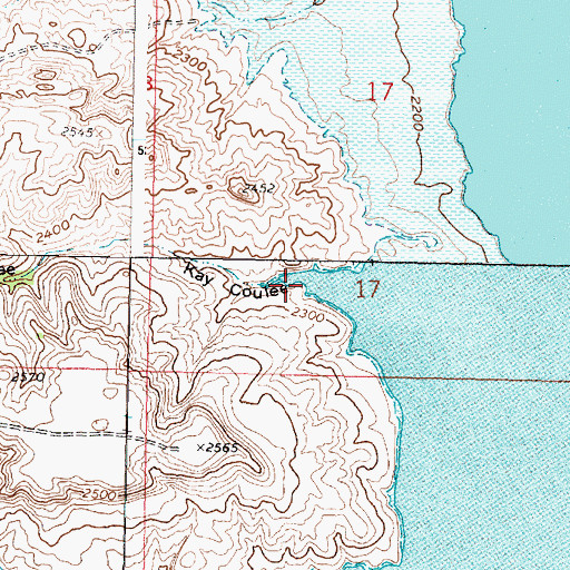 Topographic Map of Kay Coulee, MT
