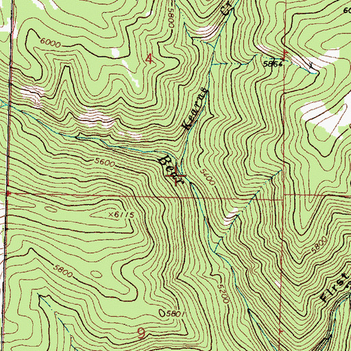 Topographic Map of Kearns Creek, MT