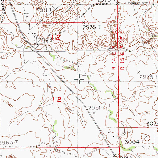 Topographic Map of Keifer Coulee, MT
