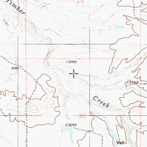 Topographic Map of Keith Creek, MT