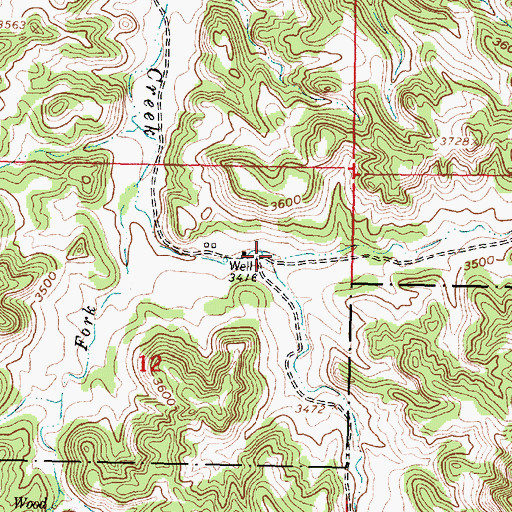 Topographic Map of Kelly Creek, MT