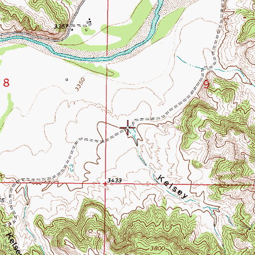 Topographic Map of Kelsey Draw, MT