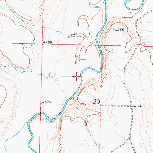 Topographic Map of Kennedy Coulee, MT