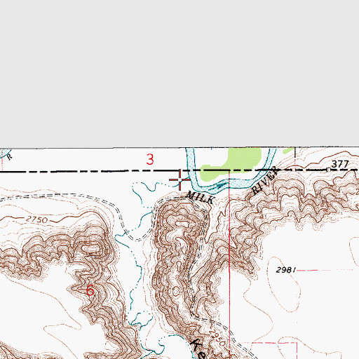 Topographic Map of Kennedy Coulee, MT