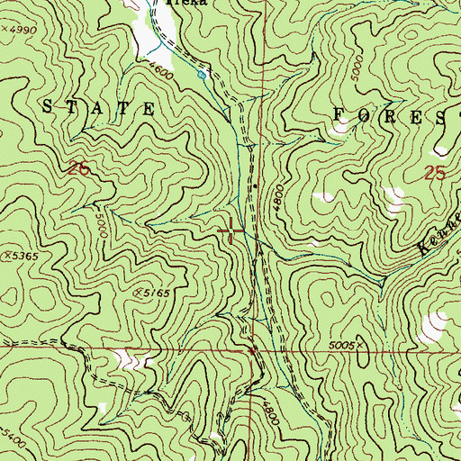 Topographic Map of Kennedy Creek, MT