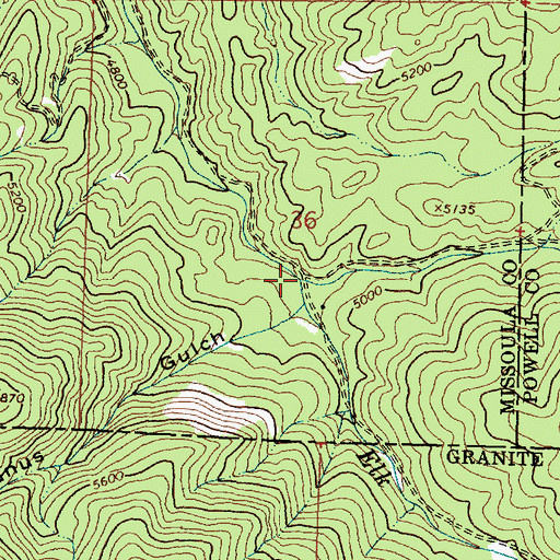 Topographic Map of Keno Creek, MT